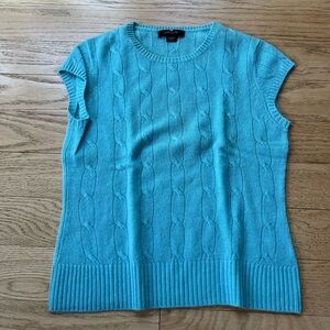 Christopher Fischer Women’s Blue Sleeveless Cashmere Top Size L